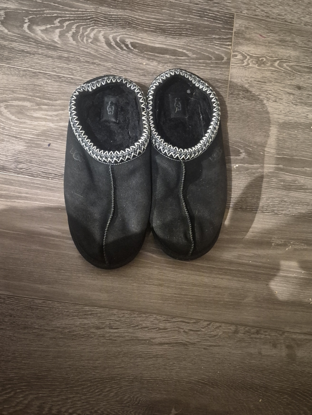 Ugg Tasman Black Slip-On Cozy Slipper Shoes